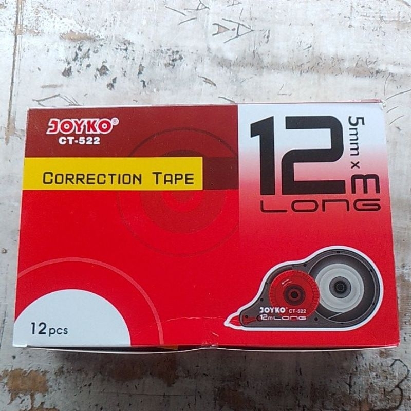 

(1lusin) Tipe x kertas/Stipo kertas Joyko/correction tape joyko CT-522