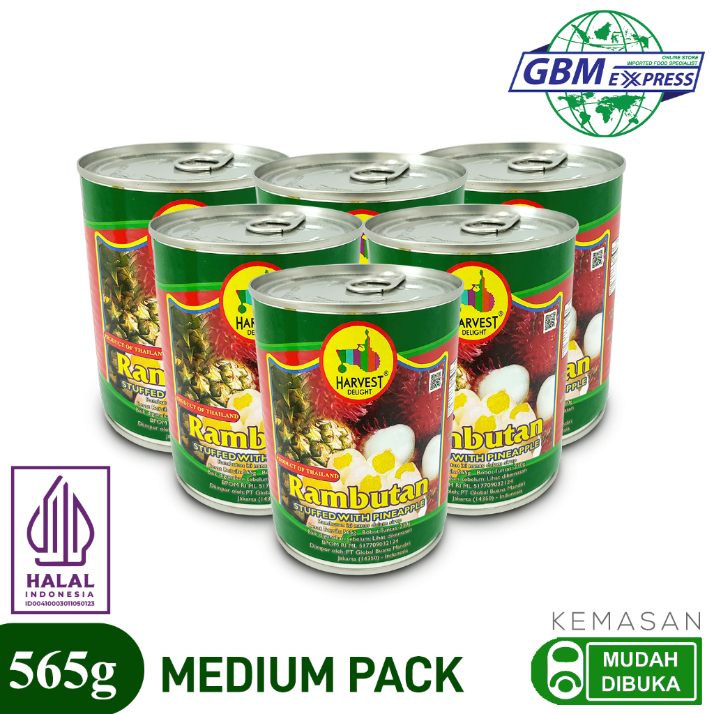 

Harvest Delight Weekly Pack Rambutan isi Nanas 565g - 6Pcs