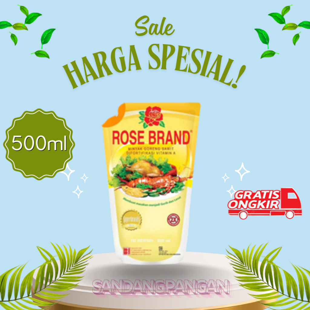 

PO KHUSUS 210 POUCH POUCH MINYAK GORENG ROSE BRAND 500 ml