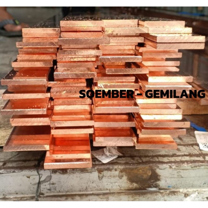 Busbar tembaga 10mm x 80mm x 10cm - setrip busbar tembaga import