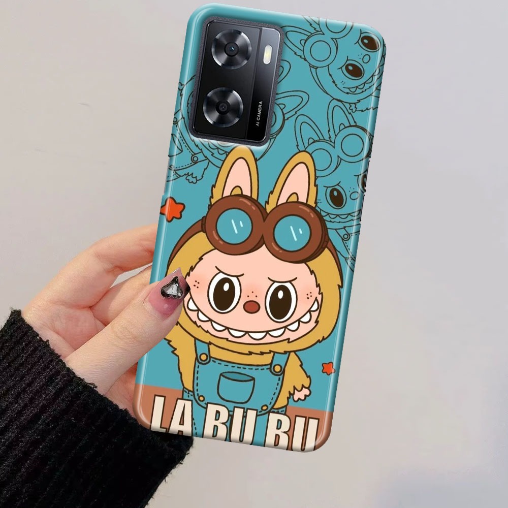 Case Oppo A57 2022/A57s/A77s - Fashion Printing Kartun Labubu - Hardcase, Case Murah, Cassing HP, Pr