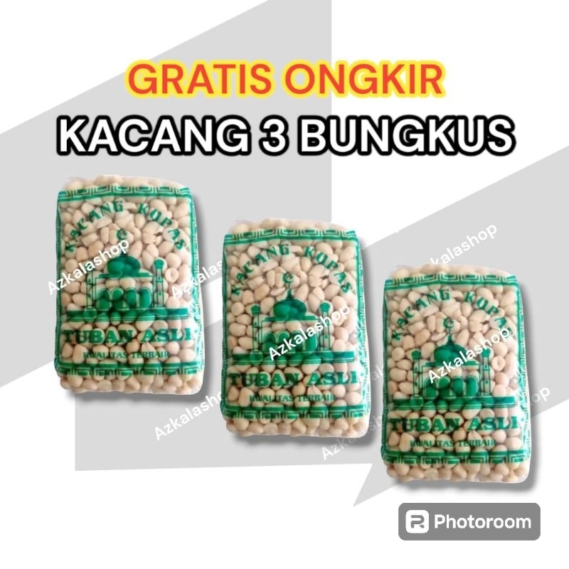

Kacang kupas 3 bungkus | kacang kupas Tuban kemasan 250gr