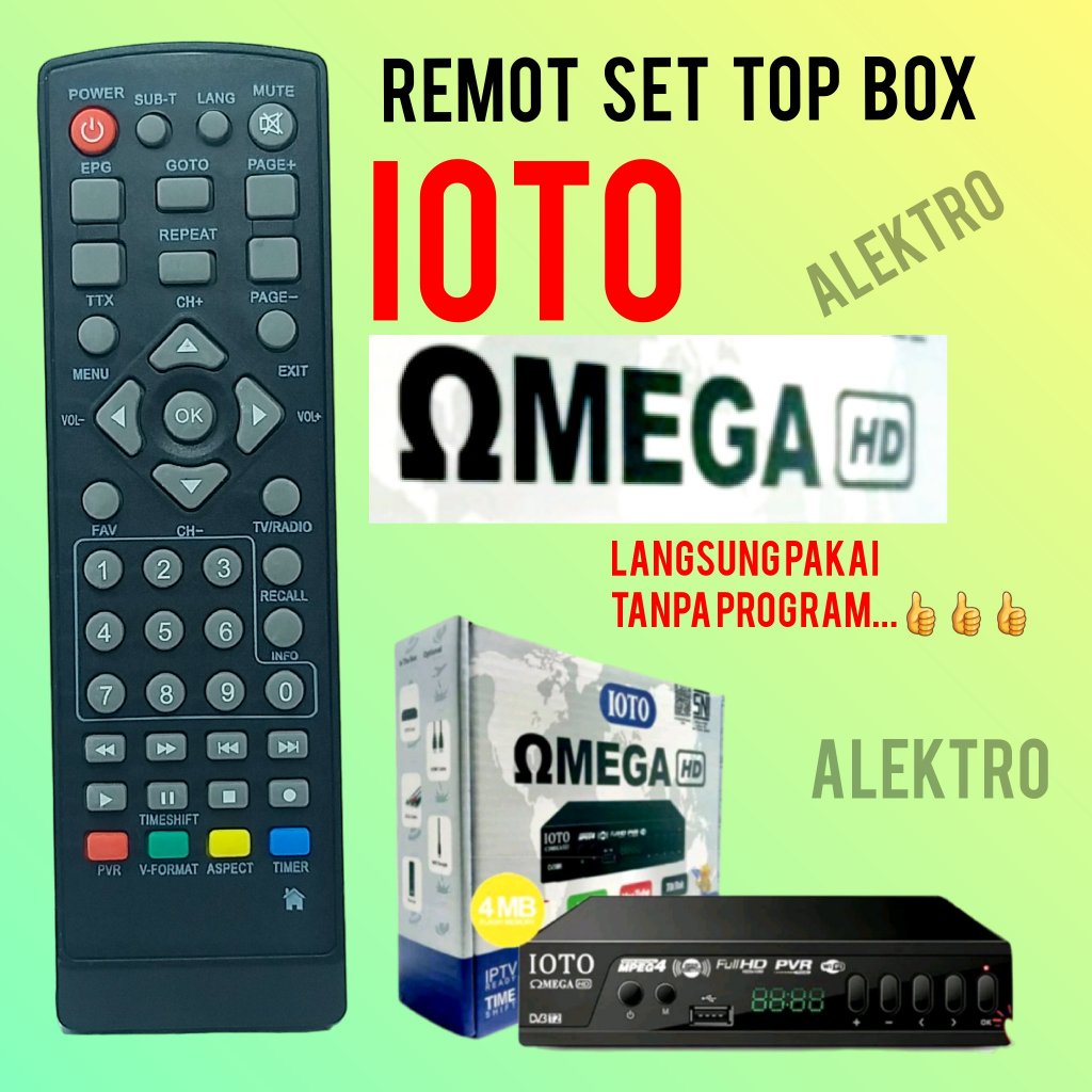 Remote stb ioto omega set top box remot