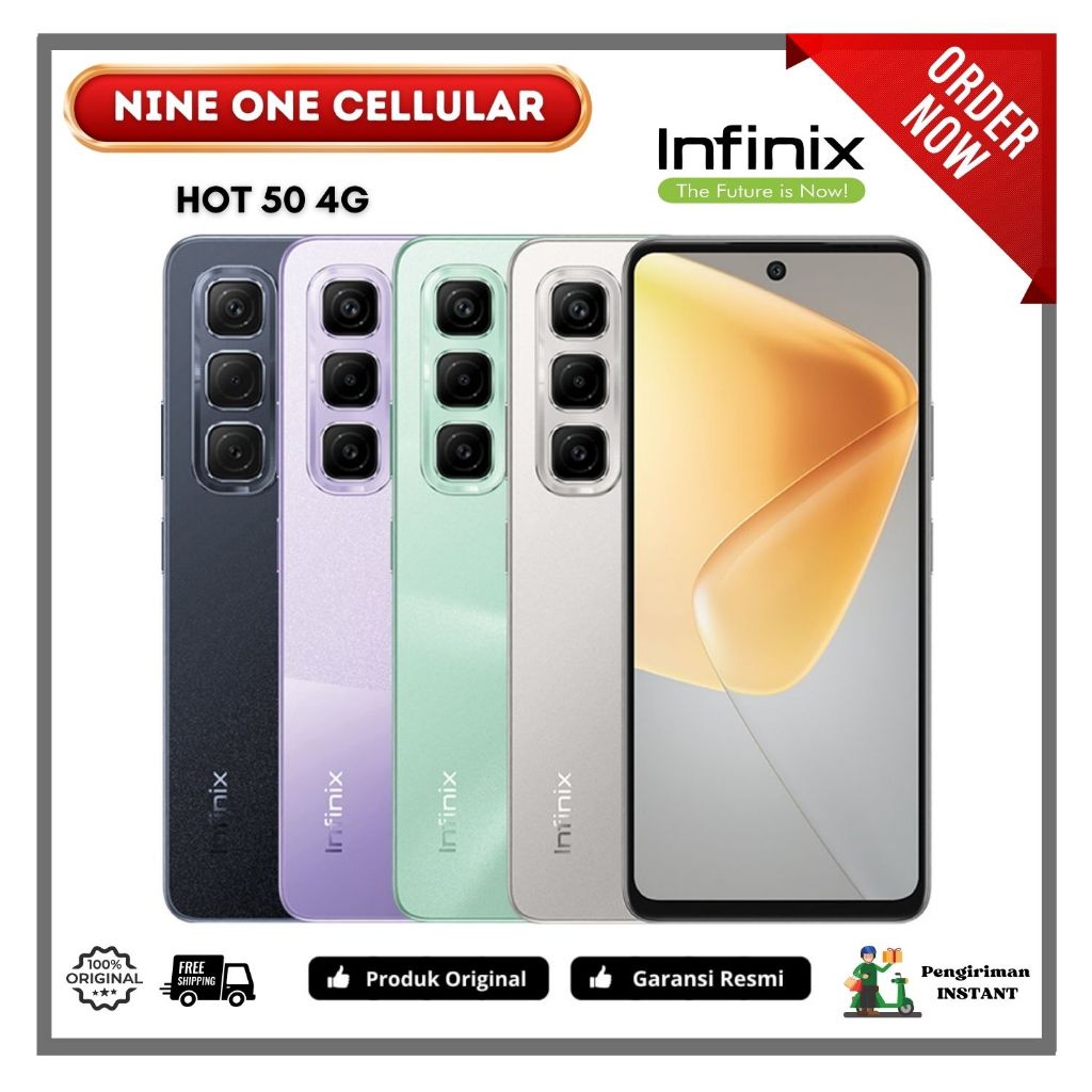 Infinix Hot 50 4G (Ram6/256Gb) & (Ram8/128Gb) Garansi Resmi