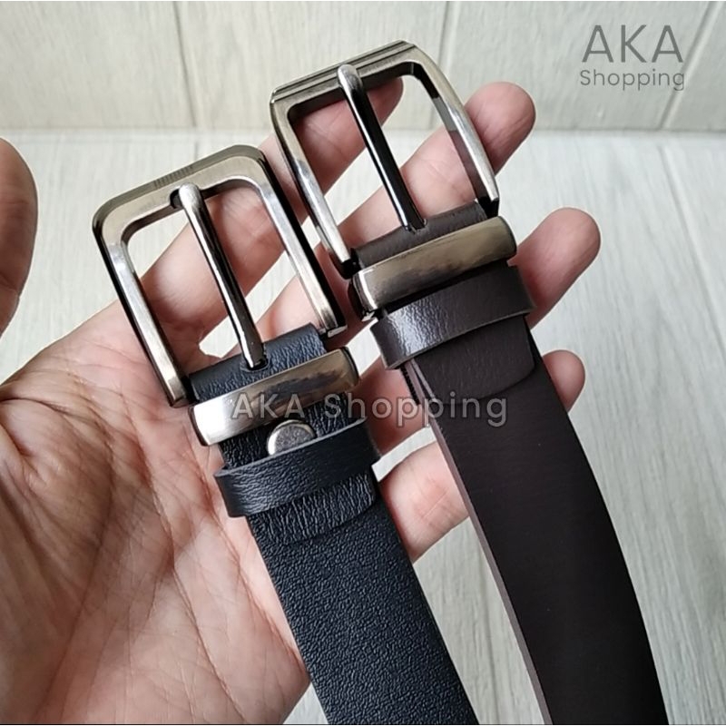 GESPER POLOS KULIT | Ikat Pinggang Pria Wanita Universal | Kepala Stainless | Kulit Lebar 2,6 cm