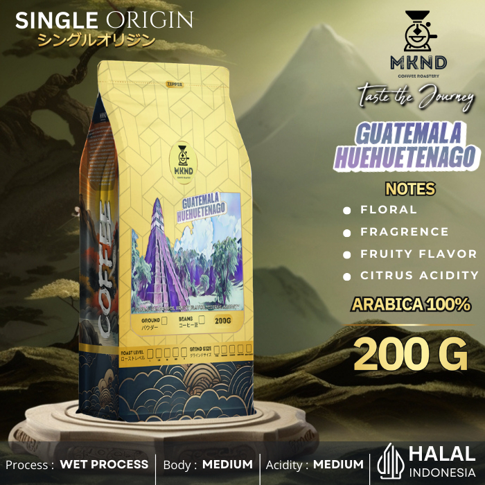 

MKND COFFEE ROASTERY - Arabika Guatemala 200gr Singgel Origin Kopi Import Beans | Medium Roas Beans