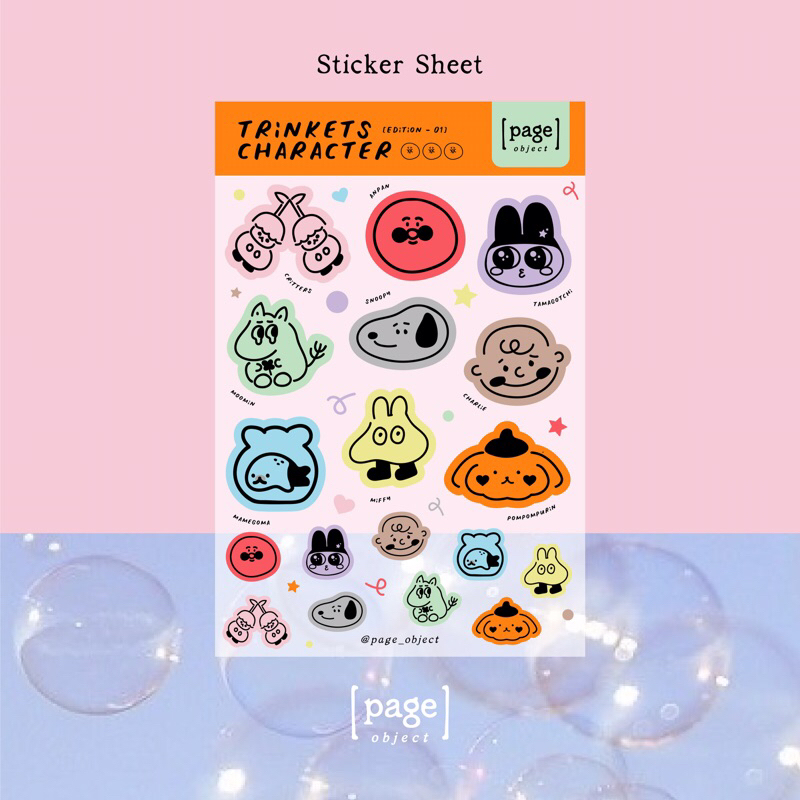 

[Page_Object] Trinkets Character Edition 1 Sticker Sheet UV Kisscut