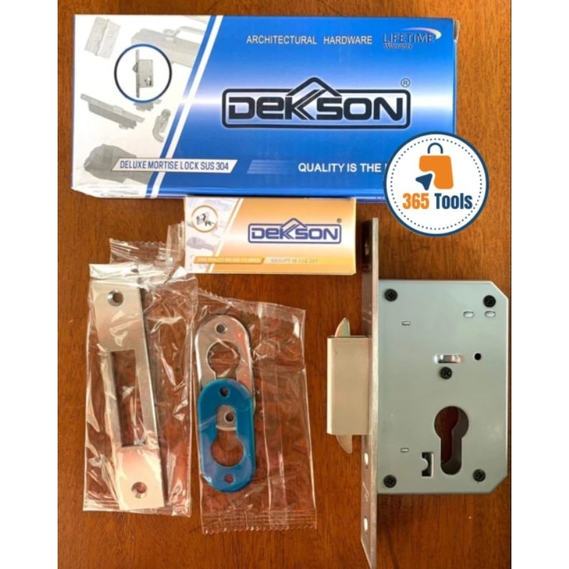 Bodi Kunci Sliding / Body Kunci Geser Mekar Pintu Kayu 84100 Merk DEKSON Stainless Steel
