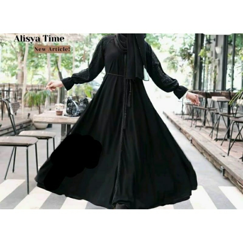 new abaya hitam swaroski abaya klok Almera abaya alisya gamis dres abaya ori
