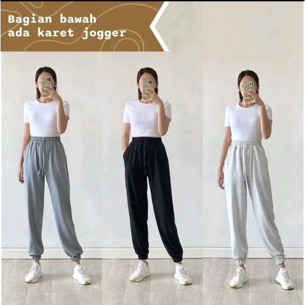 Celana Jogger Wanita SWEATPANTS  KOREAN STYLE