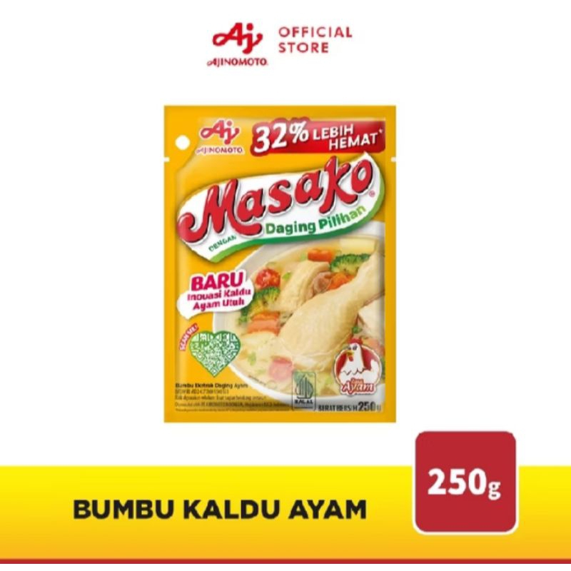 

Masako penyedap rasa ayam dan sapi 250gr