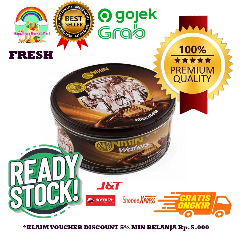 

Nissin WAFER KALENG 180gr - Nissin Wafer Coklat Kaleng 180 gram enc