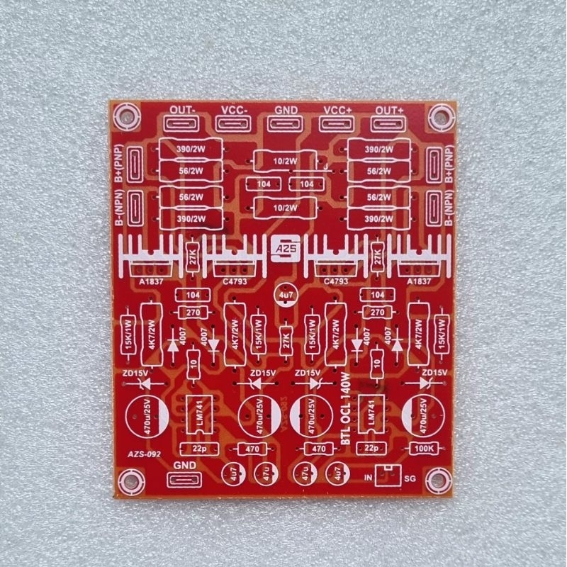 PCB Driver Power Amplifier 140W BTL OCL 140W BTL