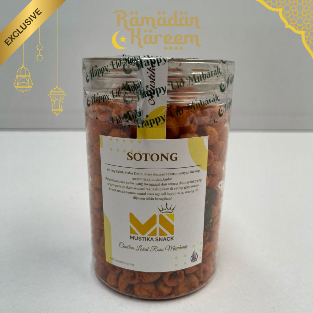 

Kerupuk Sotong Goreng Pedas Kemasan Toples Eksklusif Mustika Snack