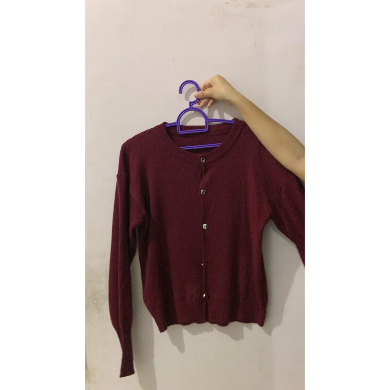 cardigan maroon