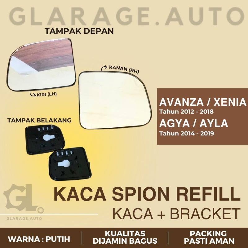Kaca Spion Mobil Avanza / Xenia / Agya / Ayla Tahun 2014 2015 2016 2017 2018