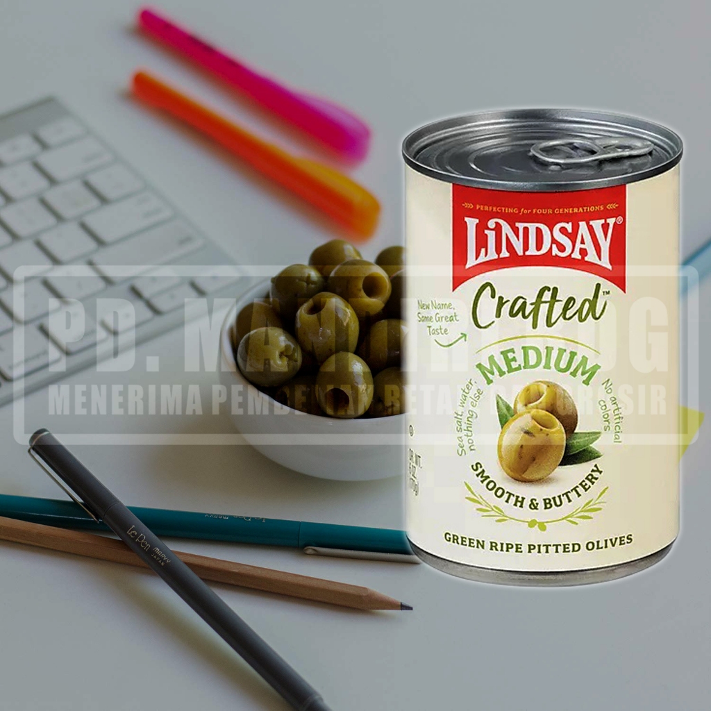 

LINDSAY CRAFTED GREEN OLIVES MEDIUM 170 GR BUAH ZAITUN