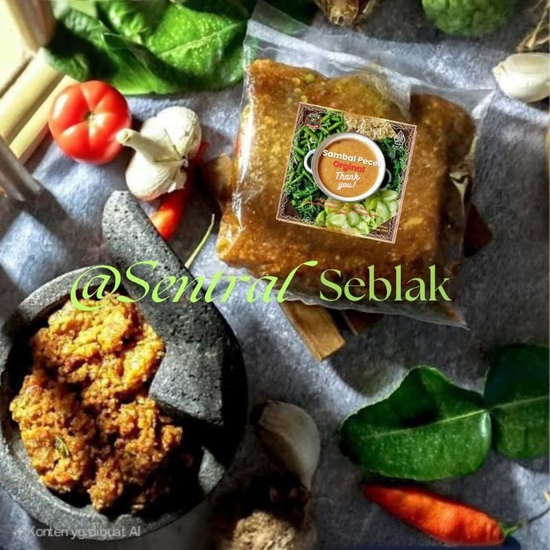 

Sambal Pecel Murni/Sambal kacang Murni 1kg free bubellwarp