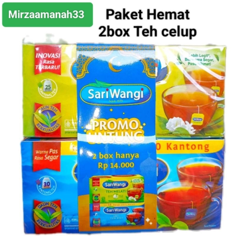 

(Paket 2box) Teh Celup Sariwangi Dan Teh Sarimurni Termurah