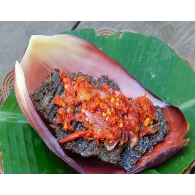 

dendeng jantung pisang enak