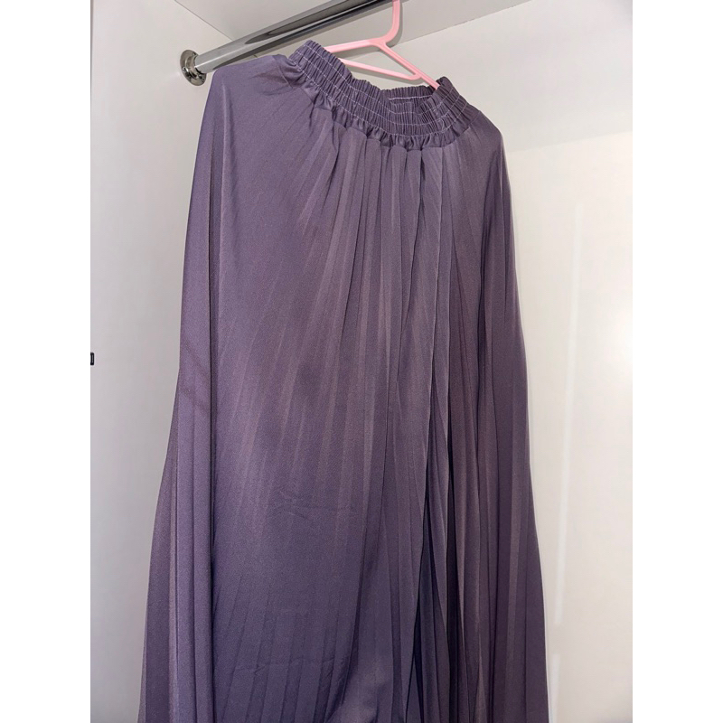 PRELOVED ROK PLISKET UNGU MURAH THRIFT SKIRT PURPLE ELEGAN