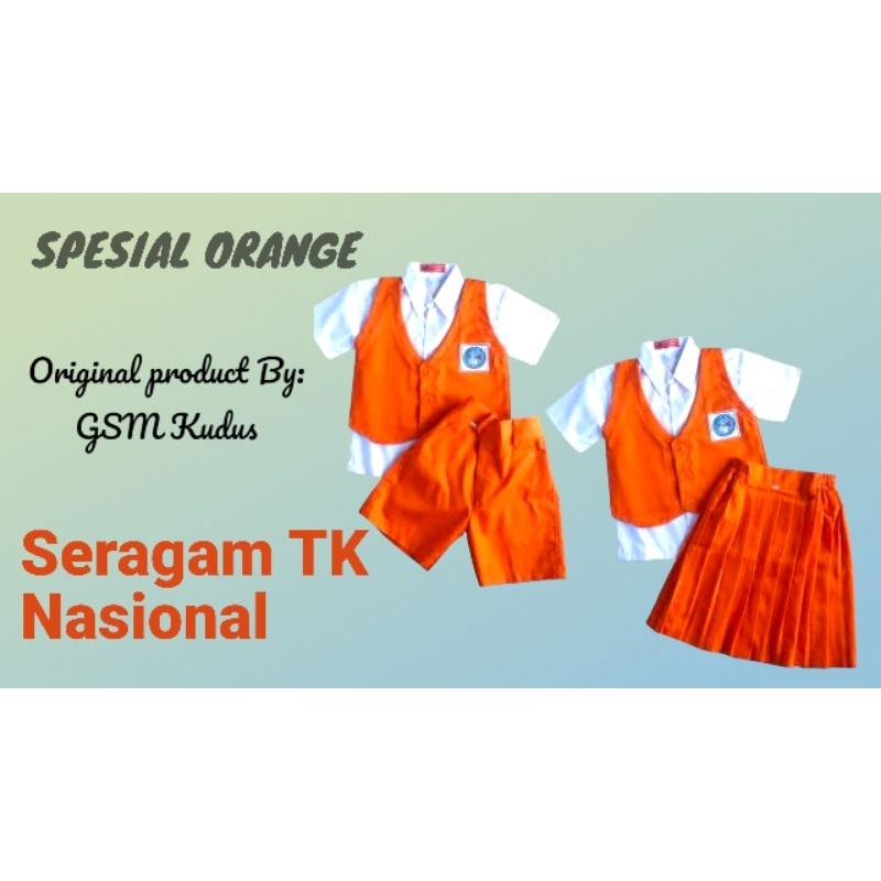 Seragam TK Nasional warna Orange