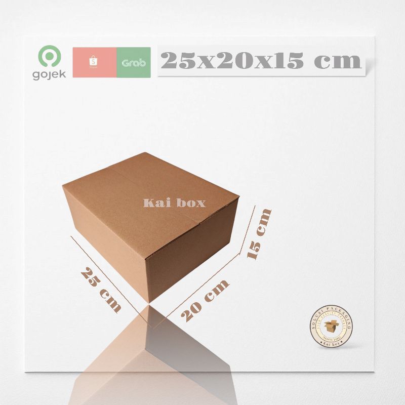 

kardus ukuran 25x20x15 cm box singel wall polos ST