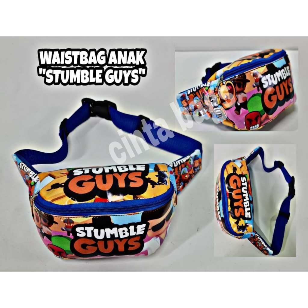Waistbag Anak Cowok Karakter Stumble Guys / Tas Pinggang Anak Motif Terbaru Bisa Bayar Ditempat ( CO