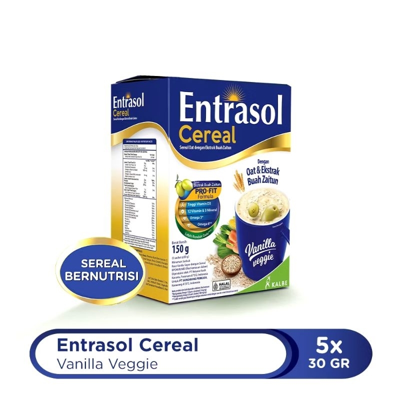 

[NEW] ENTRASOL CEREAL VANILLA VEGGIE (5 Sachet @30gr)