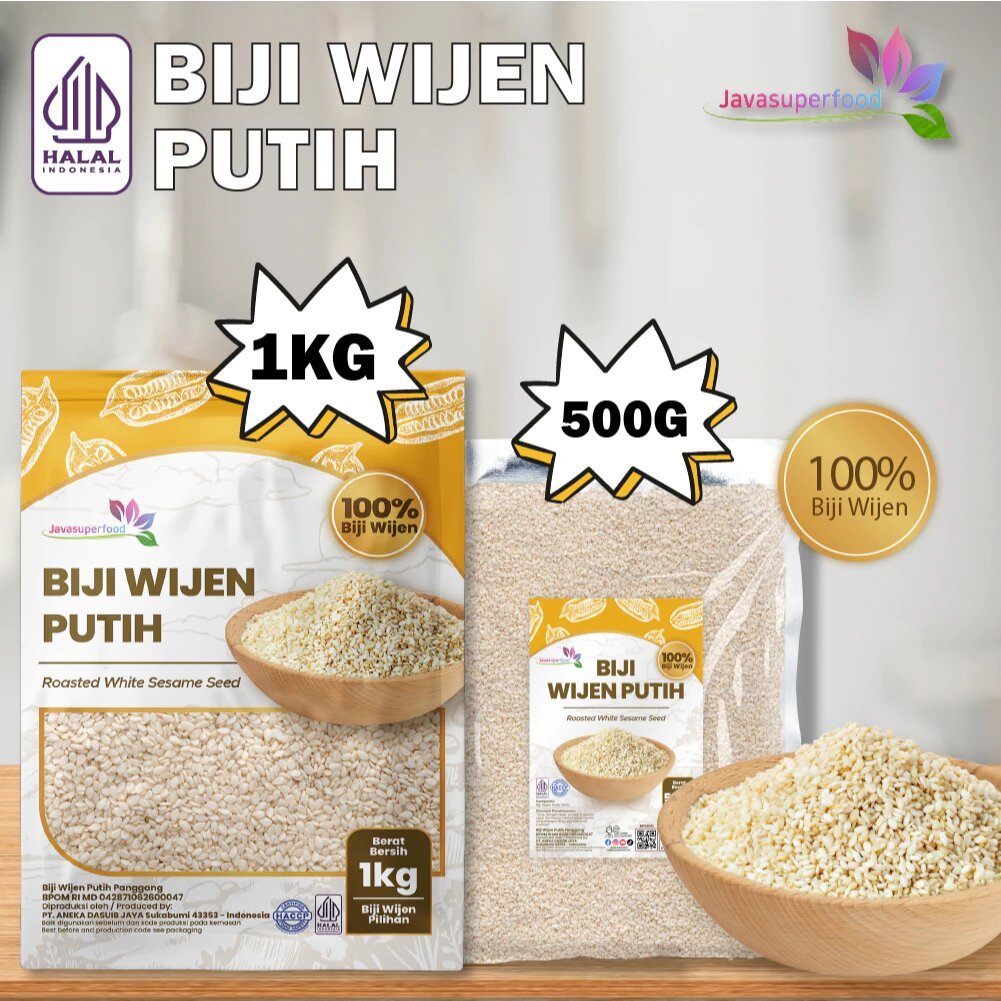 

[HALAL] Biji Wijen Putih 100% (1Kg/500Gr) / White Sesame Seeds