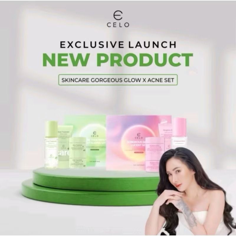 New Celo Skincare Beauty Gorgeous Glow Lucent & Acne Set|Skincare Celo Original