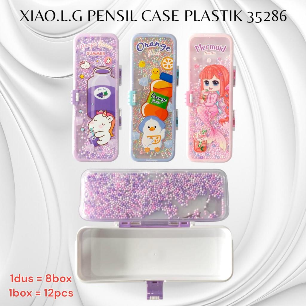 

XIAOLINGJING PENSILCASE PLASTIK SUPER TEBAL + BIJI BUBLE WARNA