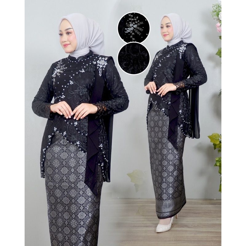 HOT DEALS SM KEBAYA / SETELAN KEBAYA MELATI SELENDANG PAYET MEWAH / KEBAYA WISUDA KEKINIAN / KEBAYA