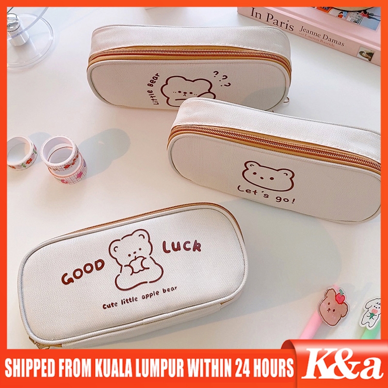 

Pencil Case Kotak Pensil Cute Bear Sekolah Perempuan Trendy