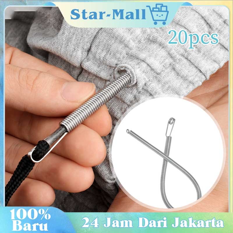 20Pcs Alat Pemasang Karet Celana Serbaguna Alat Memasukan Tali Celana Semua baja