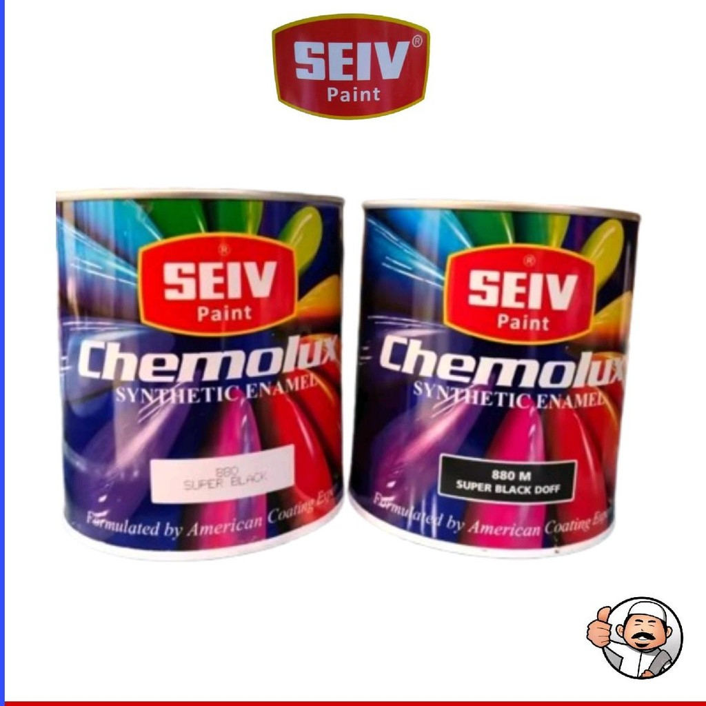 Cat Kayu dan Besi Seiv Isi 1kg Warna Hitam Doff dan Putih Dop - Paint