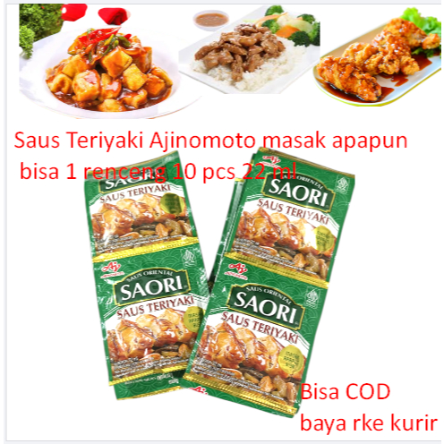 

Saus Teriyaki Ajinomoto masak apapun bisa 1 renceng 10 pcs 22 ml