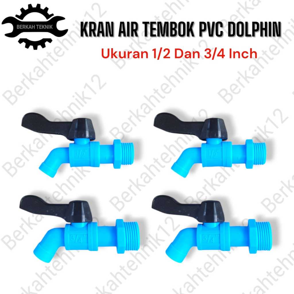 KRAN AIR PVC 2 WAY 3/4 INCH KERAN TAMAN 1/2 INCH DOLPHIN ENGKOL BOLA MURAH