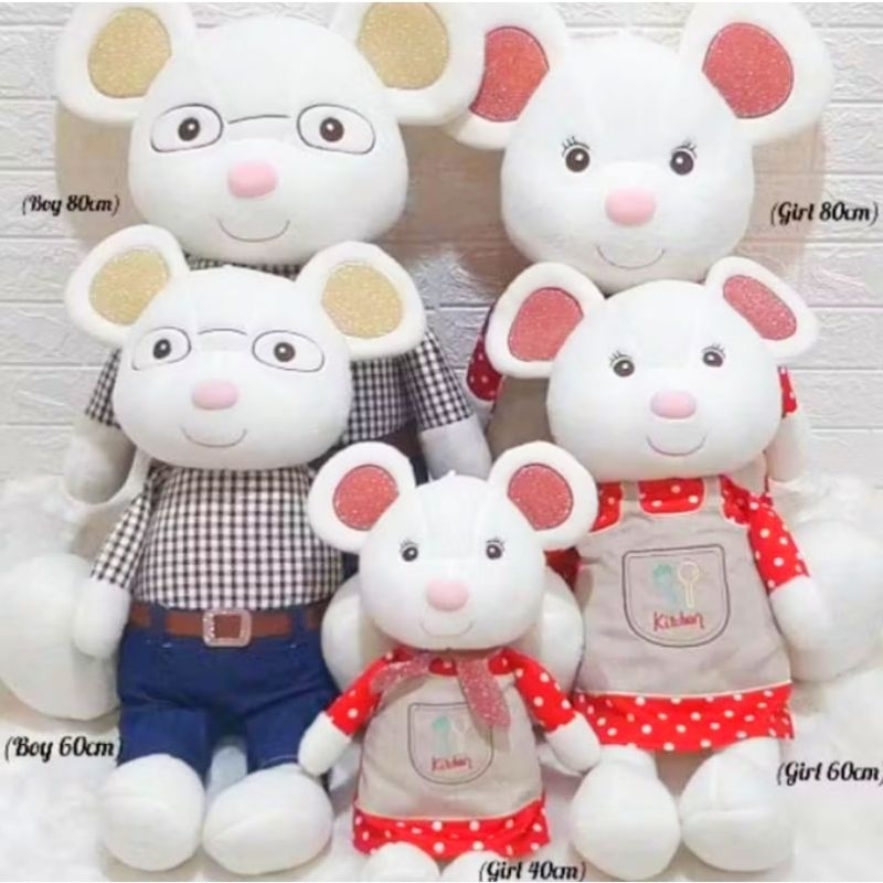 Boneka Tikus Rat Boy & Girl Jumbo 80cm
