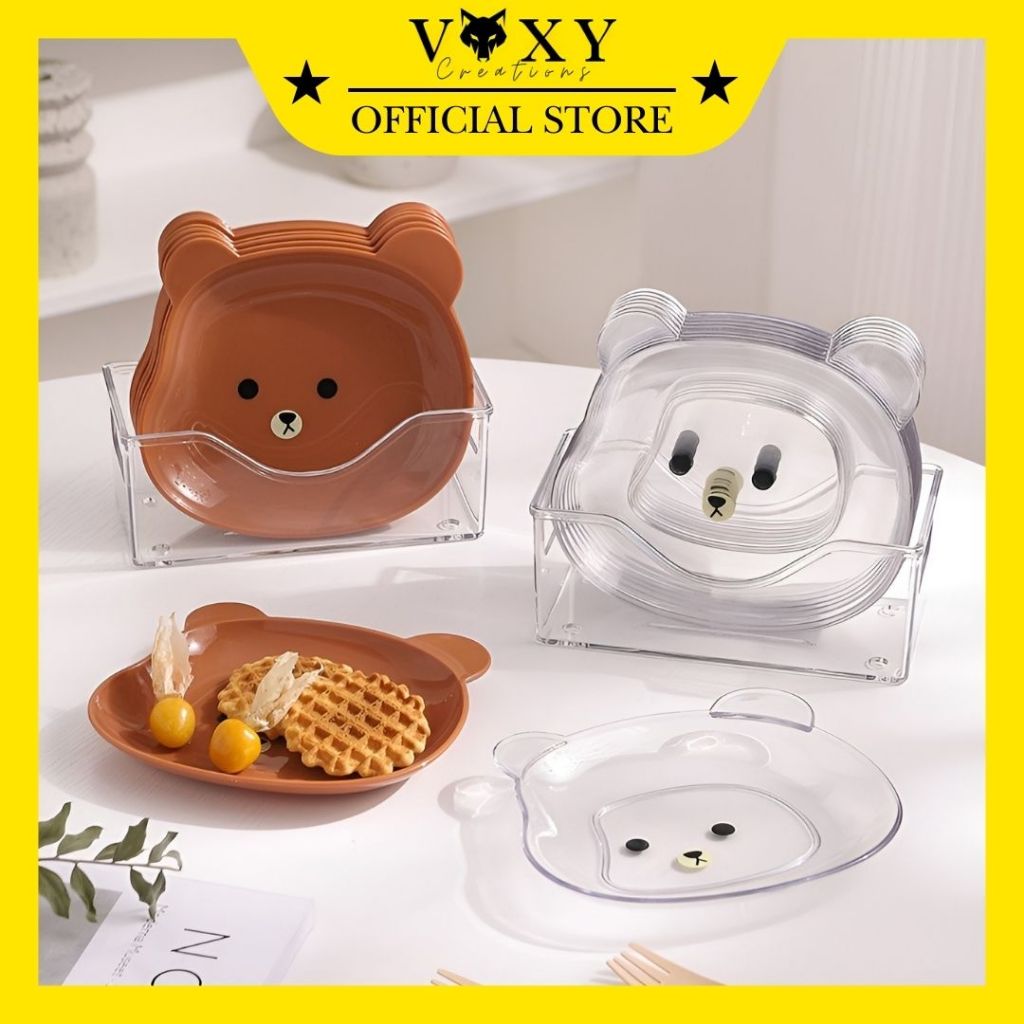 Piring Makan Anak Model Beruang / Piring Lucu Piring Beruang Lucu / Piring Makan Plastik