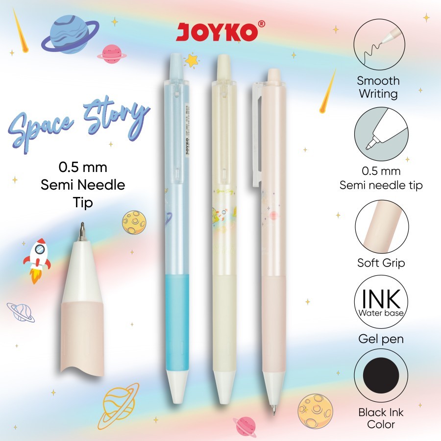 

[ 1 PC ] GELPEN PULPEN PENA JOYKO GP-382 SPACE STORY 0.5 mm