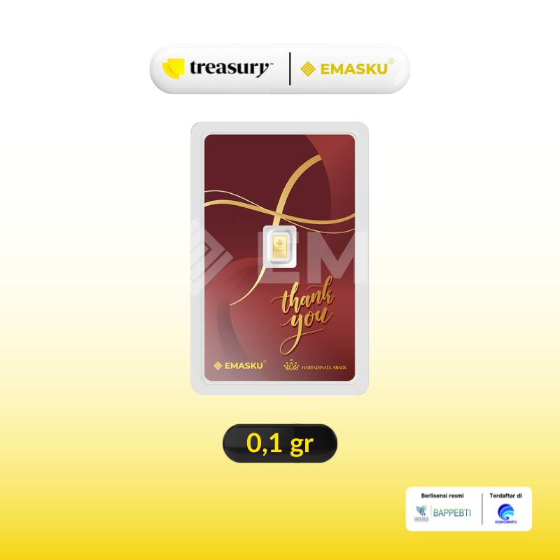 Logam Mulia 0,1 Gram EMASKU Thank You
