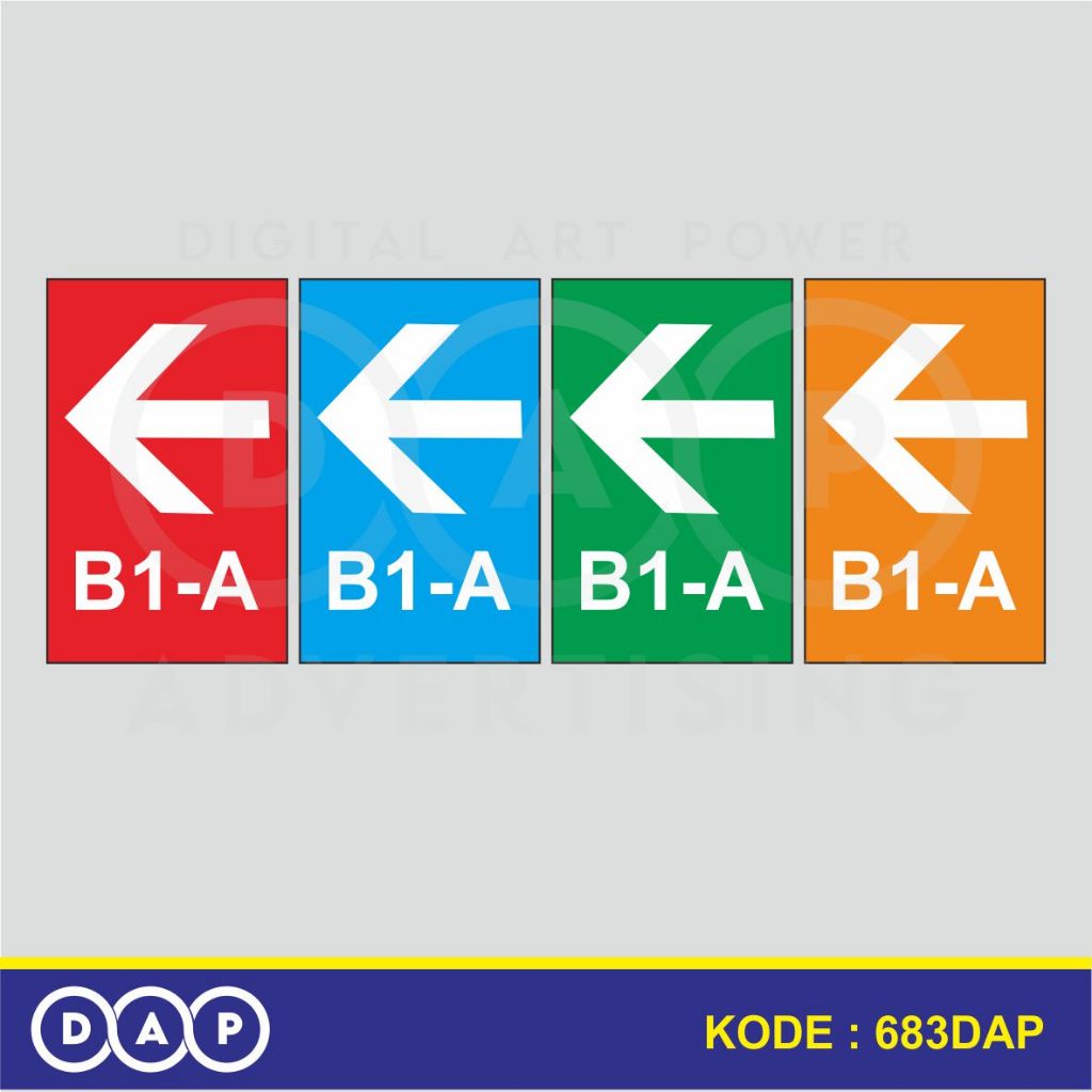 

683 - STIKER PANDUAN JALAN GEDUNG KIRI - 50 X 80 CM - VYNIL - TERBAIK