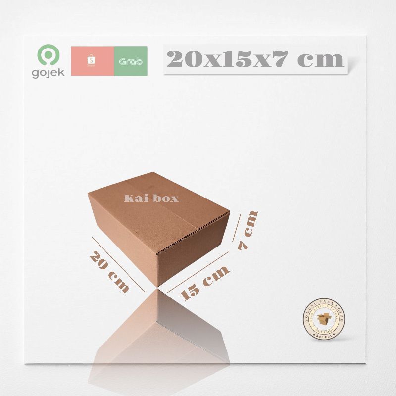 

kardus ukuran 20x15x7 cm box singel wall polos ST