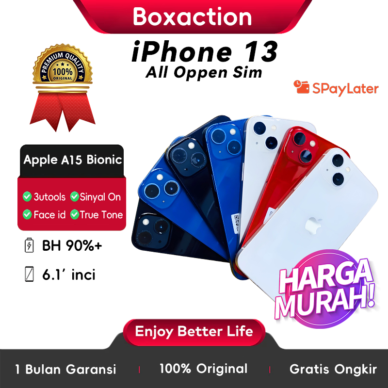 iPhone13 128GB 256GB Tangan kedua100%ORI LCD MULUS NORMAL FULSET Kondisi Perfect