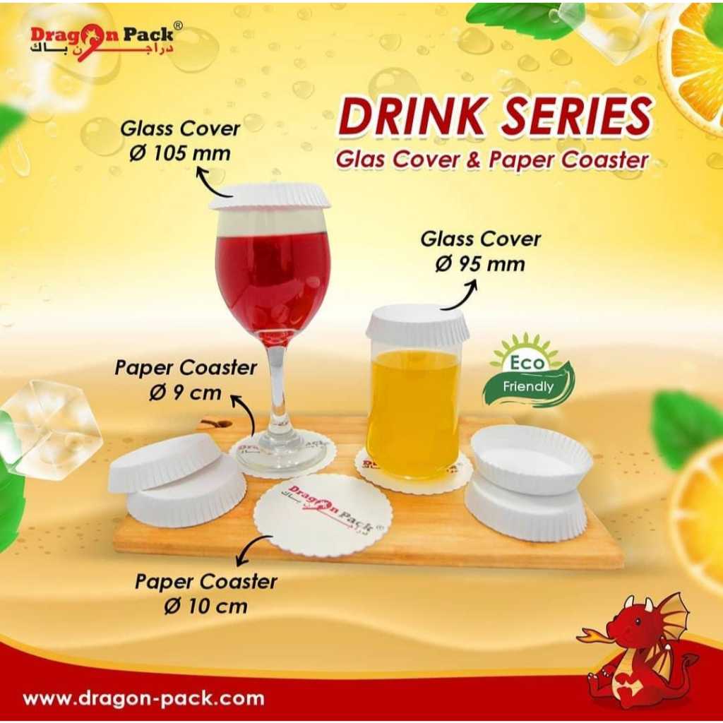 

Dragon Pack Glass Cover Tutup Gelas 10.5 cm isi 200 pcs