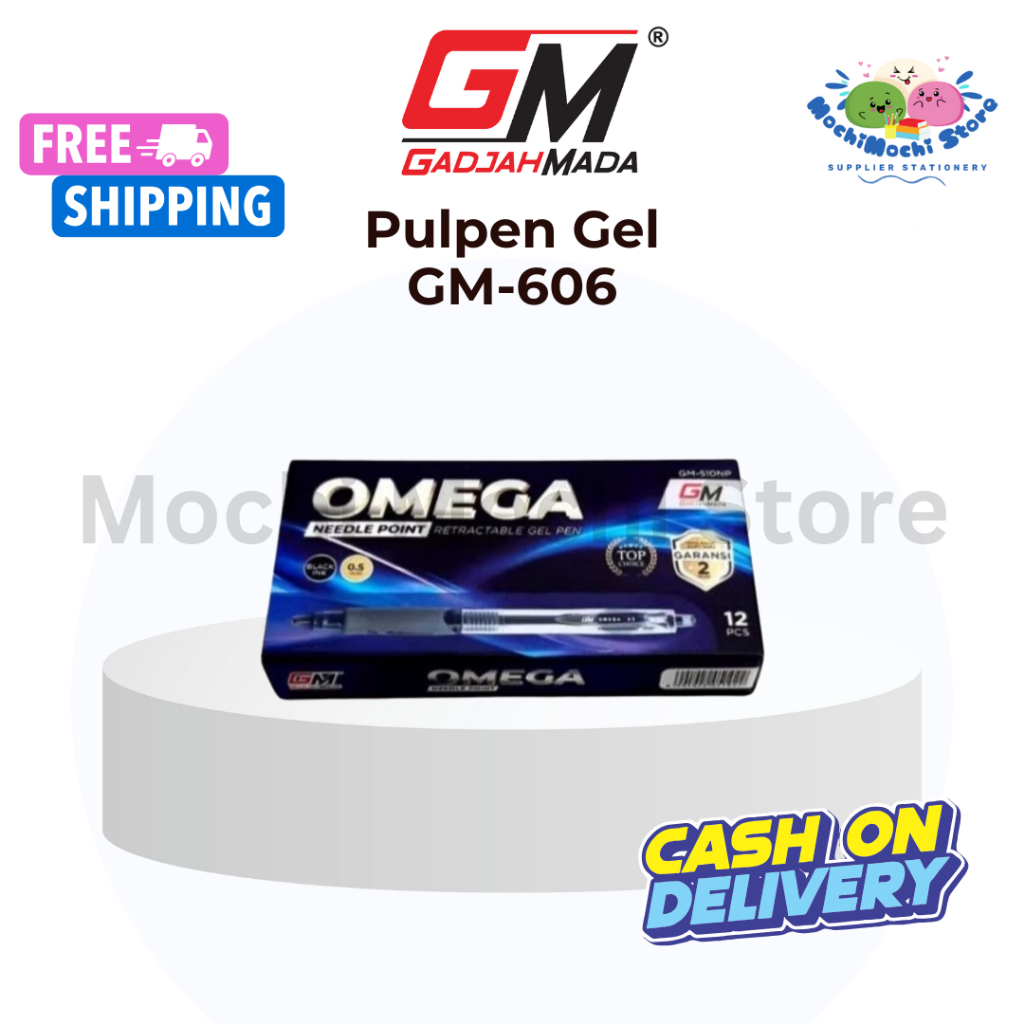 

Pulpen Gel Omega GM-510NP | Pulpen 0.5mm | Gel Pen | Pulpen Tinta Hitam | Bolpen Gel Stationery