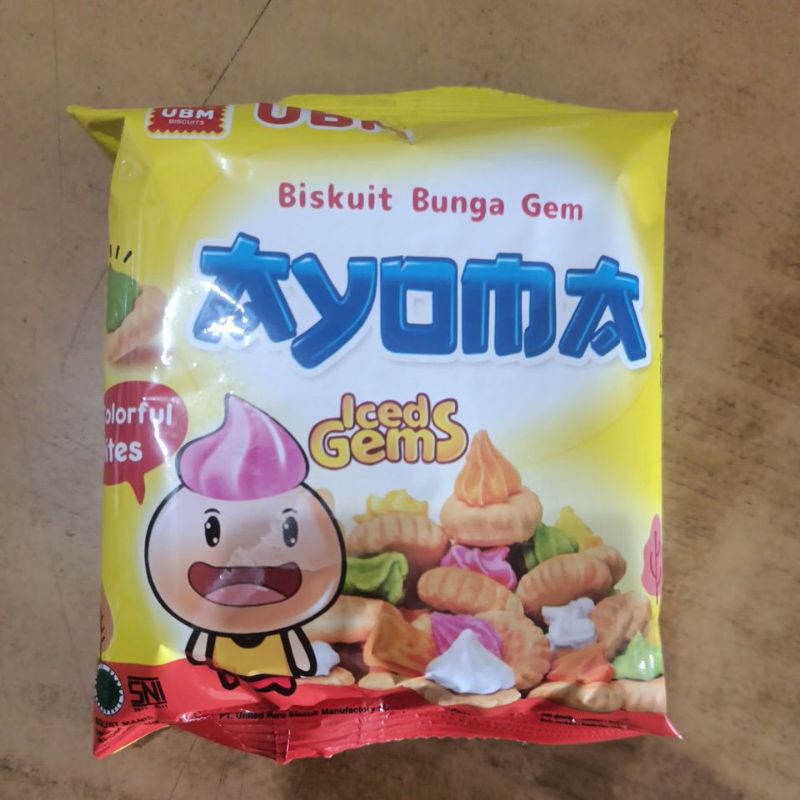 

UBM Biskuit Bunga Gem Ayoma iced gems 40gr