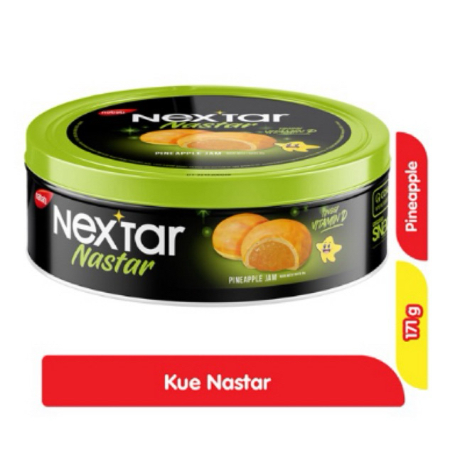 

NEXTAR NASTAR COOKIES PINEAPPLE KALENG 171gr/NEXTAR NASTAR KALENG/NASTAR SELAI NANAS