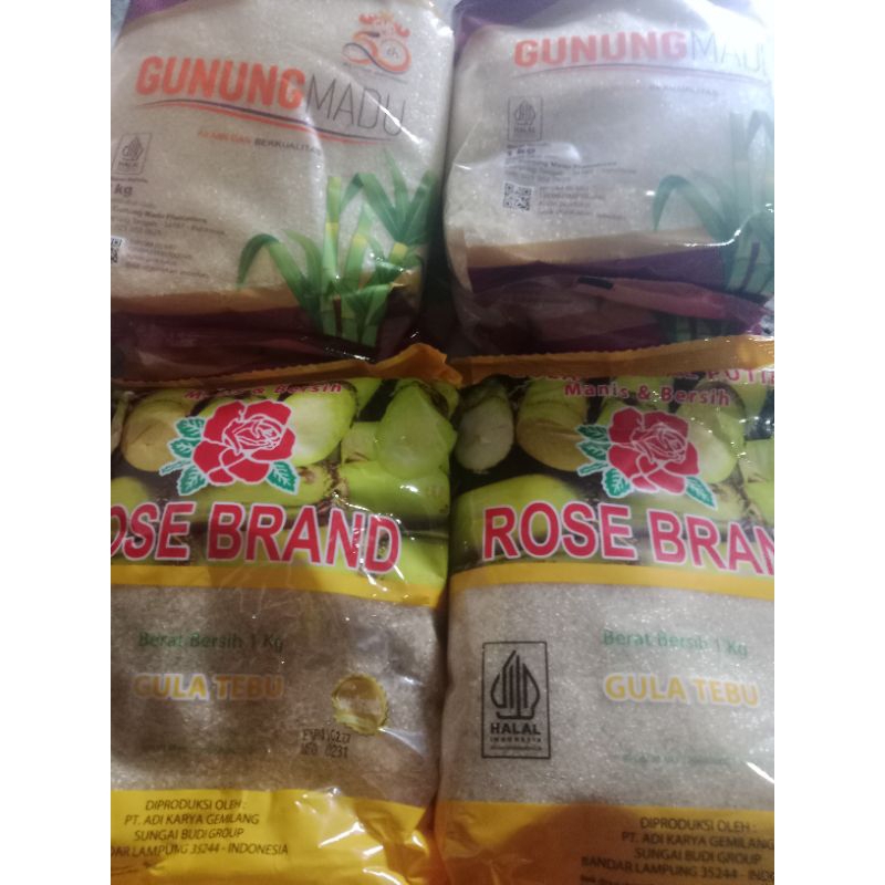 

Gula Gunung Madu dan Rose Brand Berat1kg